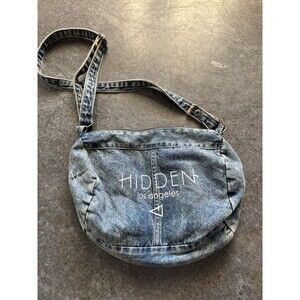 Hidden Los Angeles Denim Barrel Crossbody Shoulder Mini Tote Bag